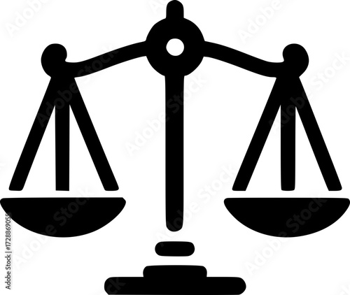Justice and Legal System Icon — Court Symbol