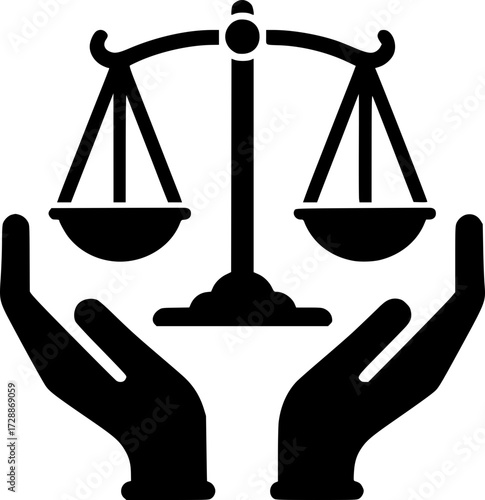 Justice and Legal System Icon — Court Symbol