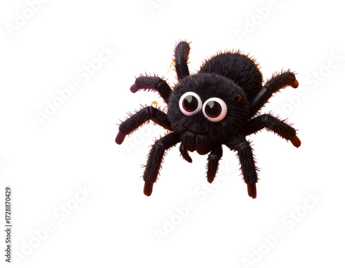  Adorable Cartoon Black Spider with Big Eyes