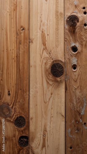  a close-up photograph of a wooden surface, showcasing a rustic and natural style. The layout is vertical, with the wood grain running parallel to the longer side of the image