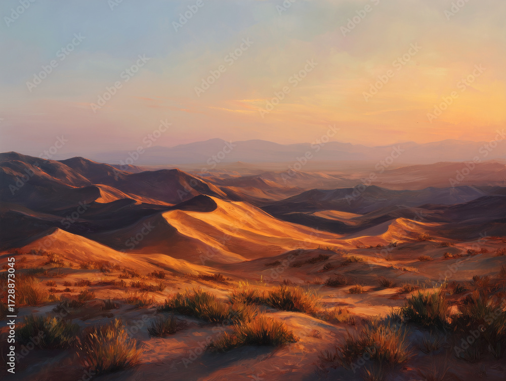 Naklejka premium Desert Sunset Glow 