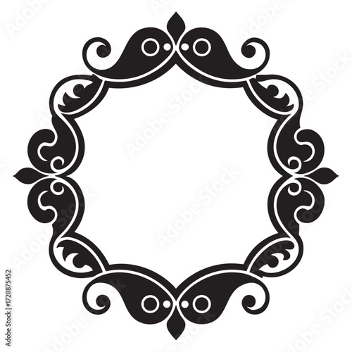 Vector silhouette of decorative corners and dividers framing