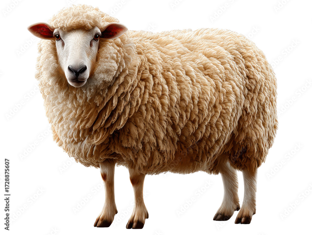 Fototapeta premium sheep isolated on white