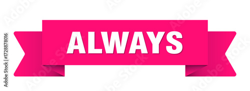 always ribbon isolated on transparent background. always ribbon
