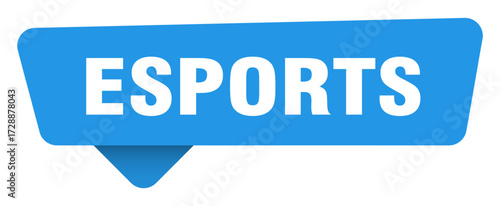 esports sticker. esports blue sign isolated on transpatent background