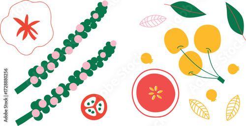 Cute appetizing Vegetables collection. Decorative abstract horizontal banner with colorful doodles. Hand-drawn modern illustrations with Vegetables, abstract elements.	

