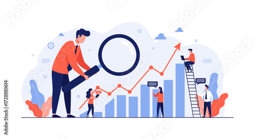 Analyzing business growth trends and performance with detailed data insights.
