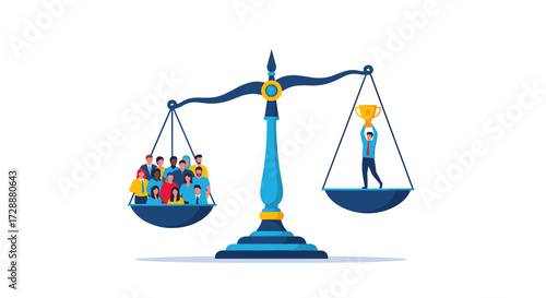 Balancing individual achievement against group collaboration for success and recognition.
