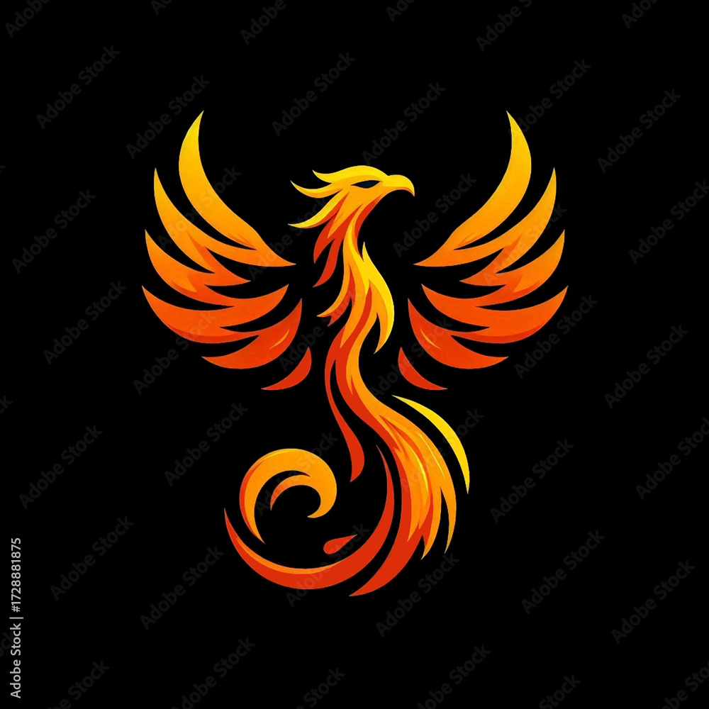 Naklejka premium phoenix tattoo designs