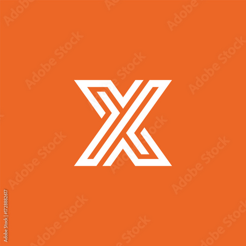 Fotografie Geometric Letter X Logo Design Vector Template