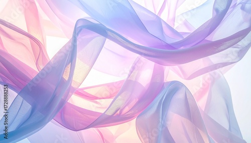 Flowing Ribbon Patterns in Pastel Tones