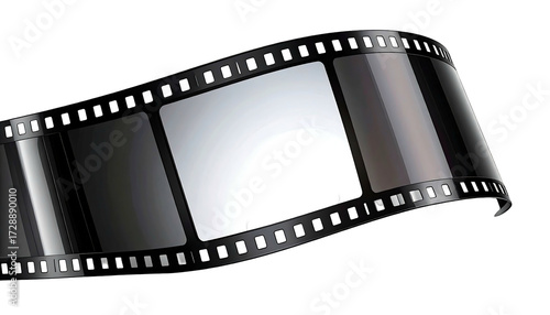 Film strip with blank frames ready for content isolated.