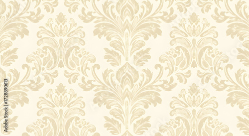 Beige Floral Wallpaper Pattern Design