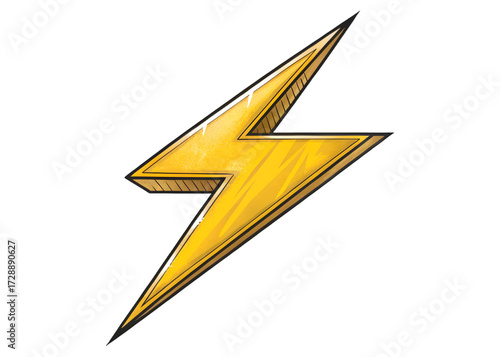Lightning bolt isolated  on white background