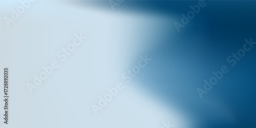 Blurry abstract background, template with a soft wavy gradient blending deep blue into white. Minimalist and modern design, ideal for presentations, banners or digital visual user interfaces.