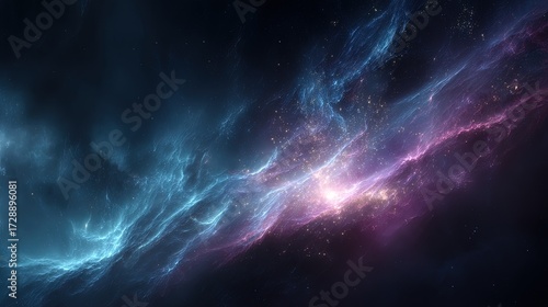 Colorful Abstract Nebula Space Landscape