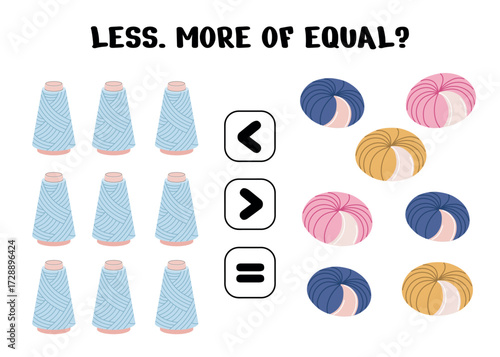 Preschool Math Activity – Greater, Less, Equal