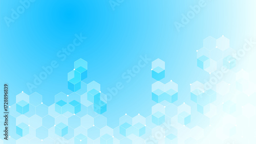 Abstract geometric hexagons shape medicine and science background. Health care and medical pattern innovation concept background design