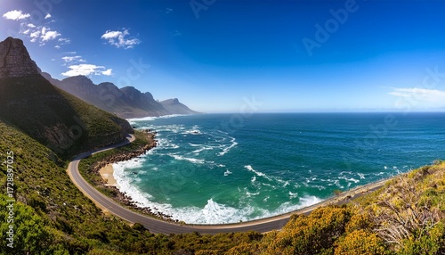 stunning panoramic view south african coastal road