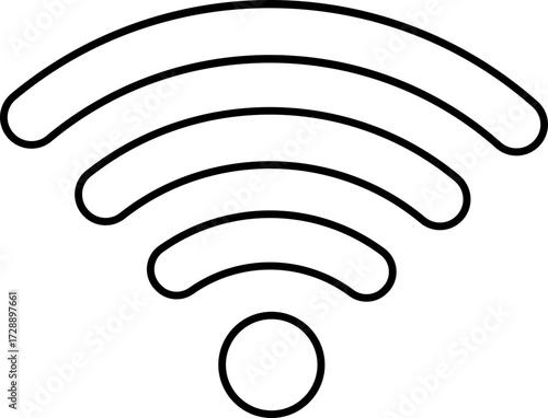 Illustration of Wifi Icon in Thin Line.