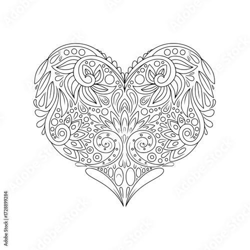 heart with floral ornament