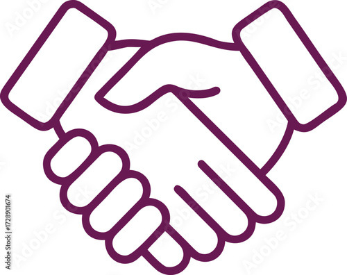 Agreement in Harmony: A striking illustration that depicts two hands clasped in a firm handshake, symbolizing unity, understanding, and a binding agreement between parties.