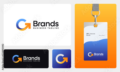 Modern Business Growth Logo Design – Abstract Arrow Up Icon for Corporate, Finance and Branding Identity