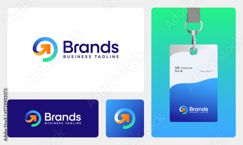 Modern Business Growth Logo Design – Abstract Arrow Up Icon for Corporate, Finance and Branding Identity