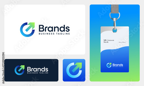 Modern Business Growth Logo Design – Abstract Arrow Up Icon for Corporate, Finance and Branding Identity