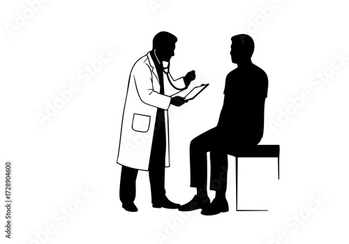 A doctor is consulting with patient