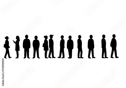 A group of people silhouetted against a background