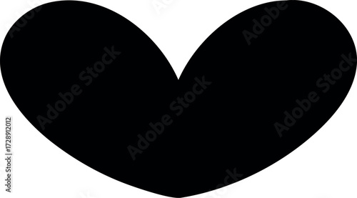 Bold bright red heart graphic design
