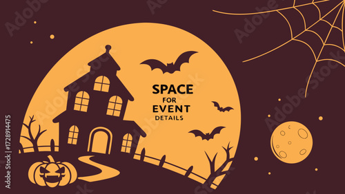 halloween background with haunted house