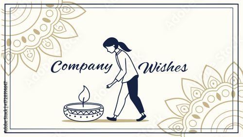 vector illustration of a woman holding a tray with vegetables