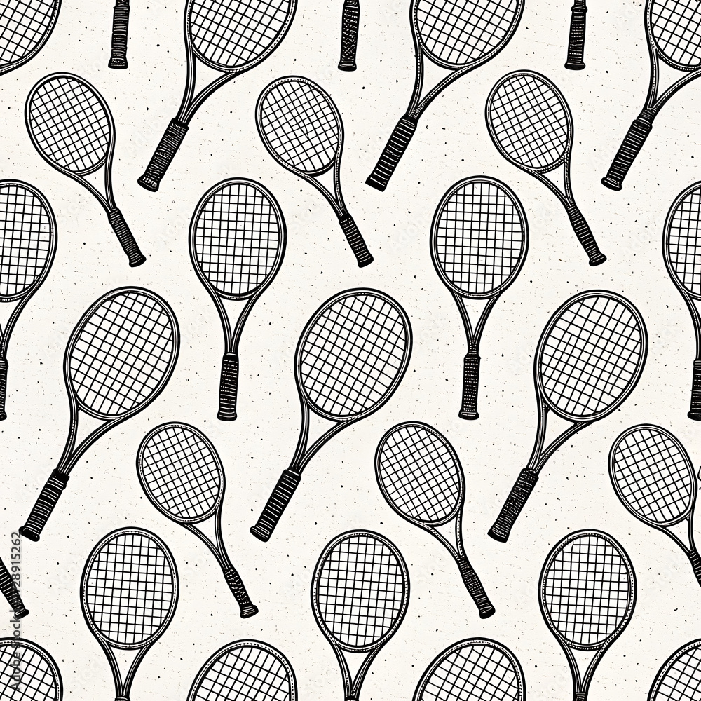 tennis racket seamless pattern