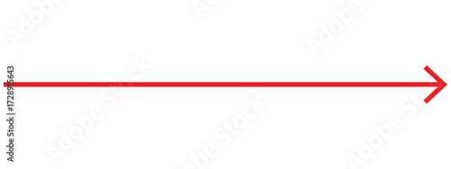 Straight thin line arrow isolated on transparent background – Long arrow