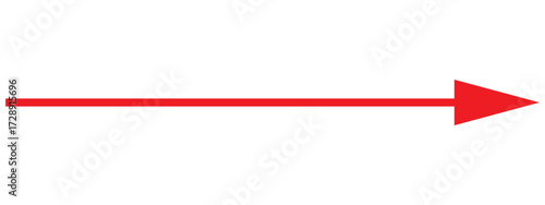 Straight thin line arrow isolated on transparent background – Long arrow