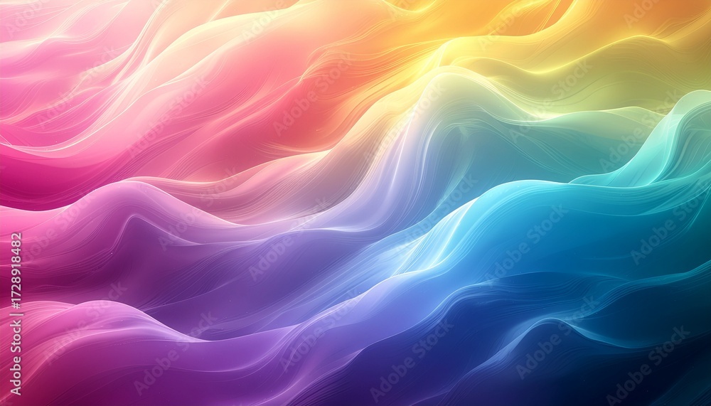 Fototapeta premium Abstract Rainbow Waves