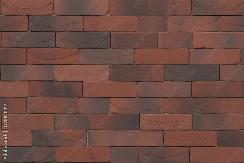 Obraz premium Rustic Red-Brown Brick Wall Tile Texture