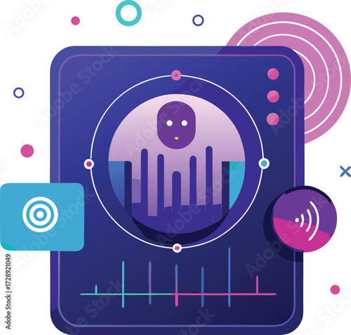 Biometric Voice Recognition Screen Interface with Sound Waves and User Profile