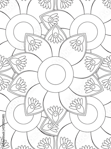 Cute Easy Flowers Coloring Book