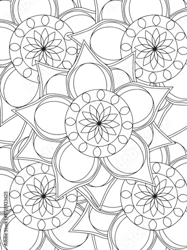 Cute Easy Flowers Coloring Book