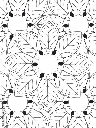 Cute Easy Flowers Coloring Book