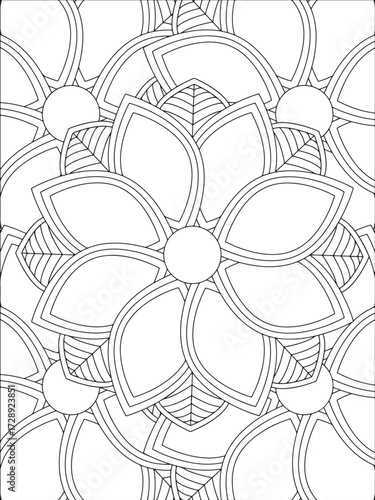 Cute Easy Flowers Coloring Book