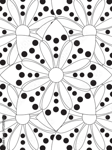 Cute Easy Flowers Coloring Book