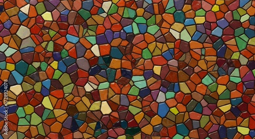 Stained glass texture with colorful mosaic fragments