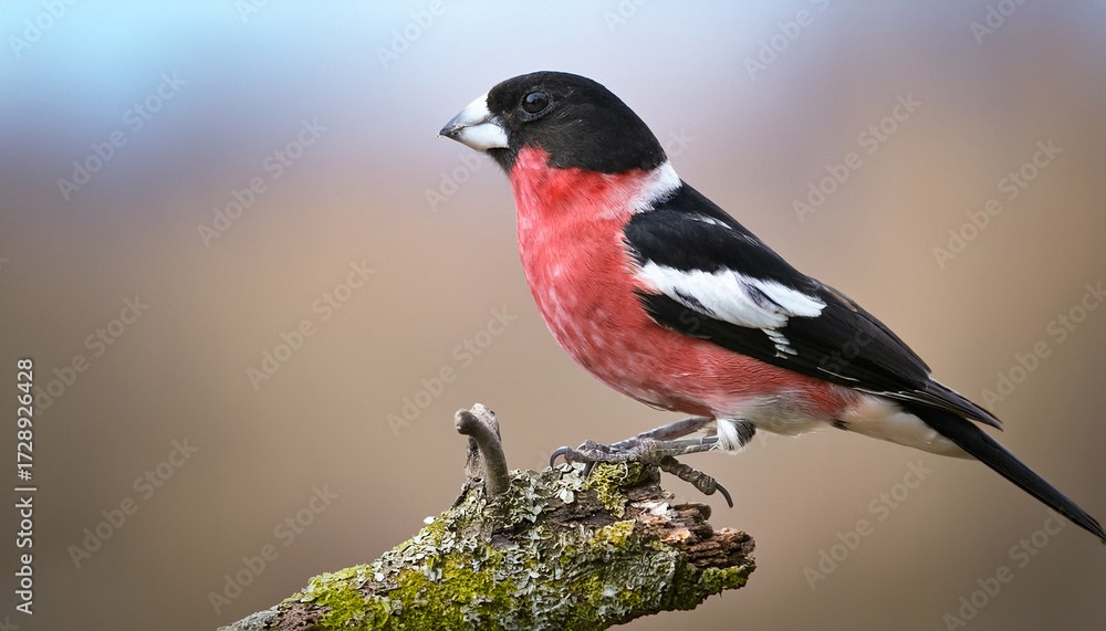 Obraz premium Rose Breasted Grosbeak Pheucticus Ludovicianus Bird Wildlife Photography