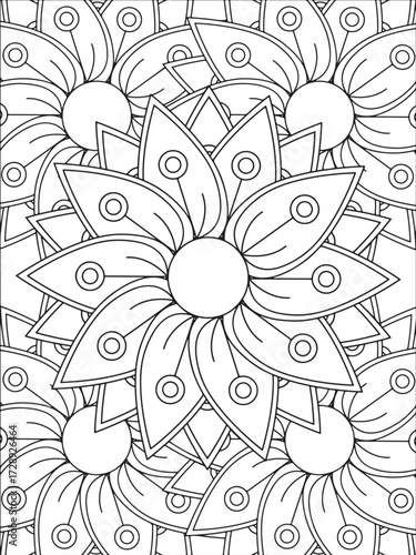 Joyful Flower Coloring Pages for kids and adults 