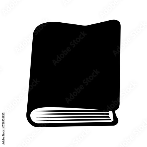 A single black book with a lot of pages, a study guide
