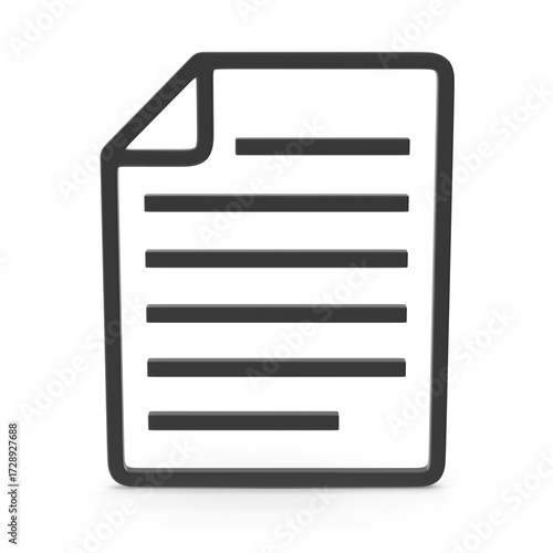Quadro em tela Document icon representing information and data